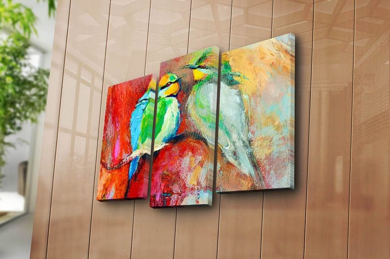 Canvastavla 3-pack Flerfärgad - 20x39 cm - Inredning & dekor - Tavlor & konst - Canvastavla