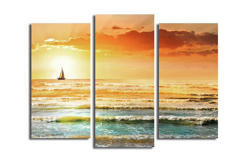 Canvastavla 3-pack Flerfärgad - 20x39 cm - Inredning & dekor - Tavlor & konst - Canvastavla