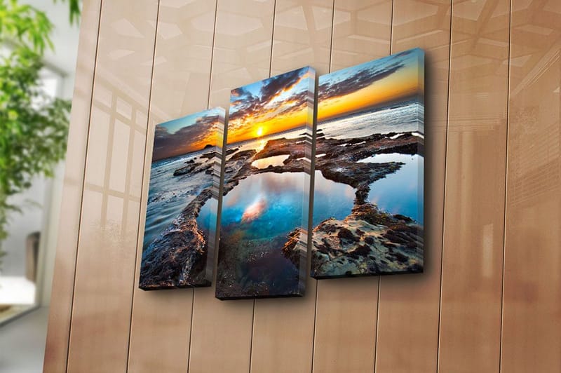 Canvastavla 3-pack Flerfärgad - 20x39 cm - Inredning & dekor - Tavlor & konst - Canvastavla