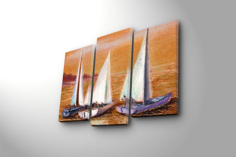 Canvastavla 3-pack Flerfärgad - 20x39 cm - Inredning & dekor - Tavlor & konst - Canvastavla