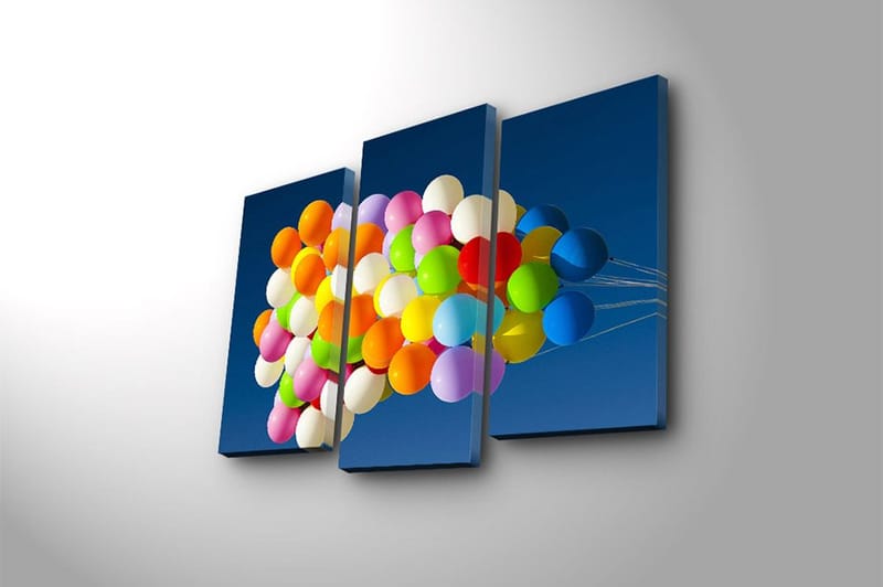 Canvastavla 3-pack Flerfärgad - 20x39 cm - Inredning & dekor - Tavlor & konst - Canvastavla
