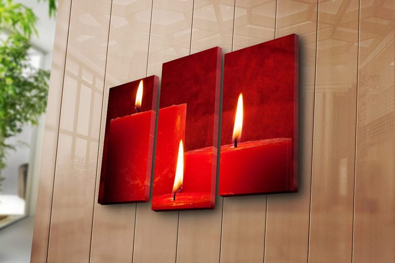 Canvastavla 3-pack Flerfärgad - 20x39 cm - Inredning & dekor - Tavlor & konst - Canvastavla