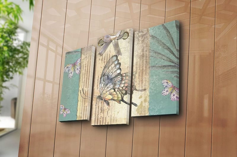 Canvastavla 3-pack Flerfärgad - 20x39 cm - Inredning & dekor - Tavlor & konst - Canvastavla