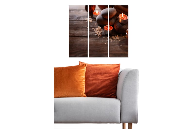 Canvastavla 3-pack Flerfärgad, 20x50 cm