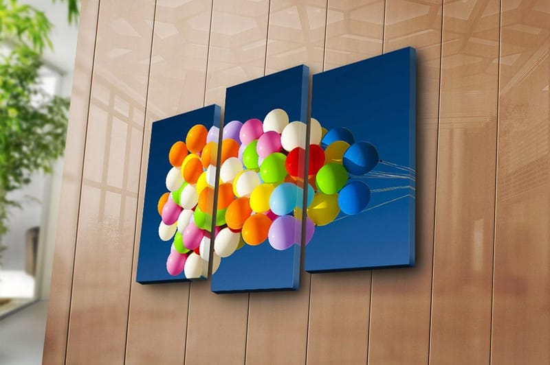 Canvastavla 3-pack Flerfärgad - 20x39 cm - Inredning & dekor - Tavlor & konst - Canvastavla