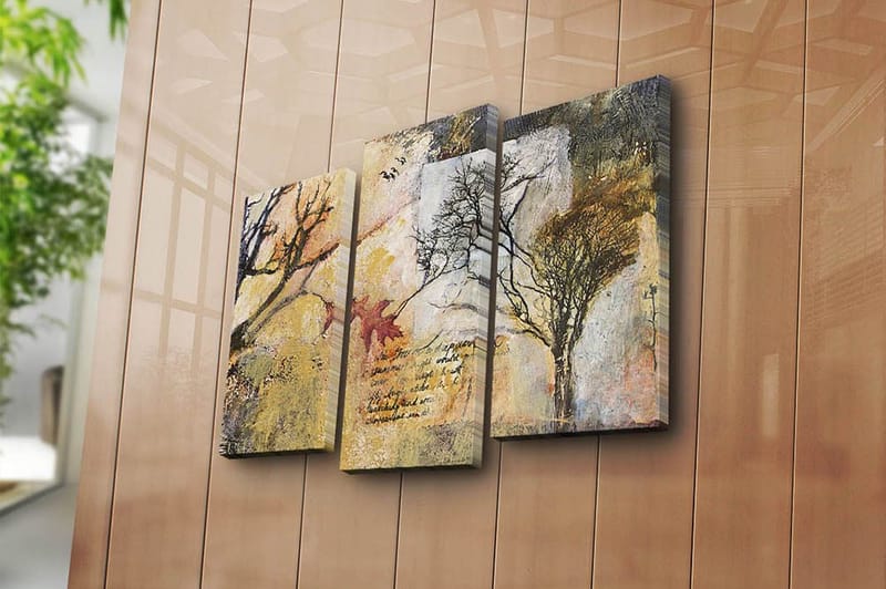 Canvastavla 3-pack Flerfärgad - 20x39 cm - Inredning & dekor - Tavlor & konst - Canvastavla