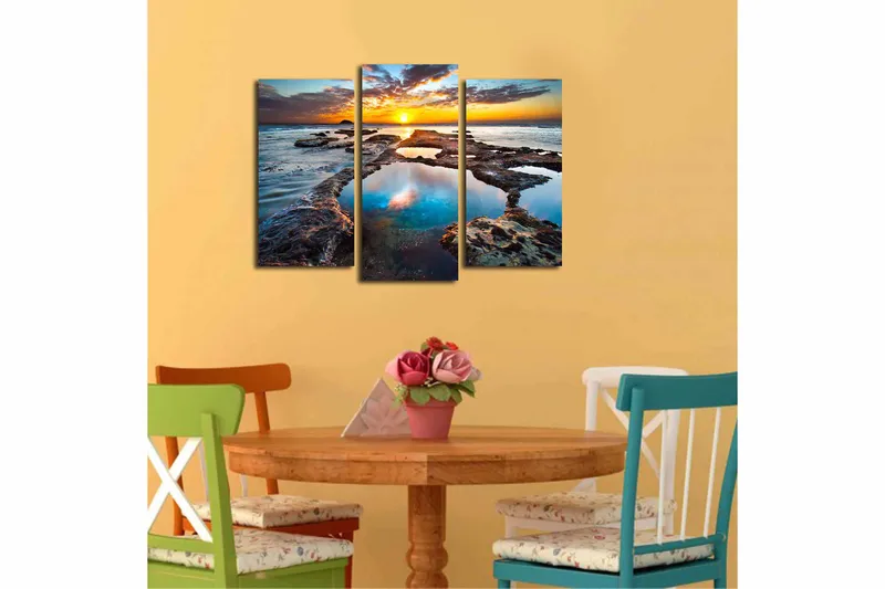 Canvastavla 3-pack Flerfärgad - 20x39 cm - Inredning & dekor - Tavlor & konst - Canvastavla