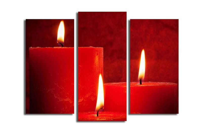 Canvastavla 3-pack Flerfärgad, 20x39 cm