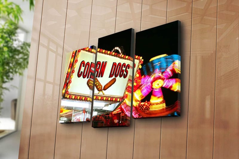 Canvastavla 3-pack Flerfärgad - 20x39 cm - Inredning & dekor - Tavlor & konst - Canvastavla