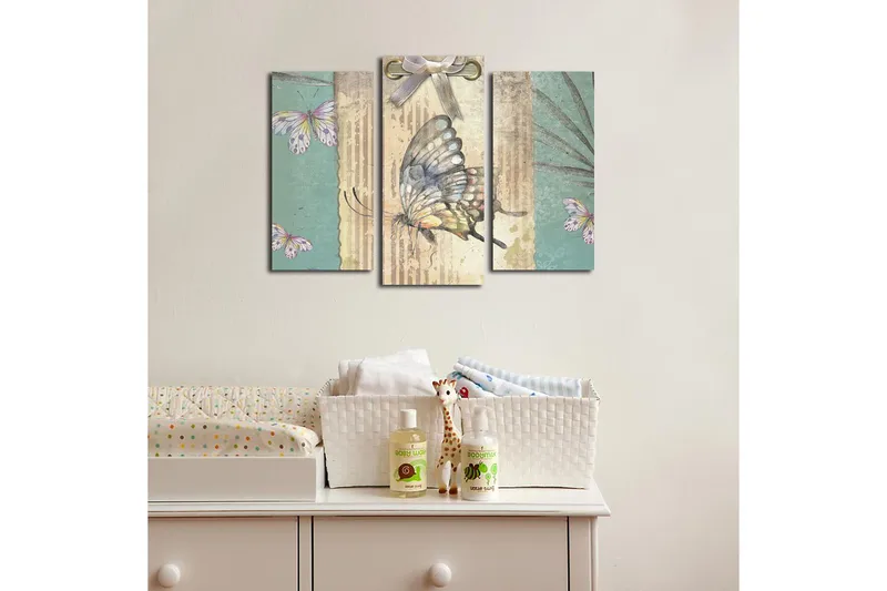 Canvastavla 3-pack Flerfärgad - 20x39 cm - Inredning & dekor - Tavlor & konst - Canvastavla