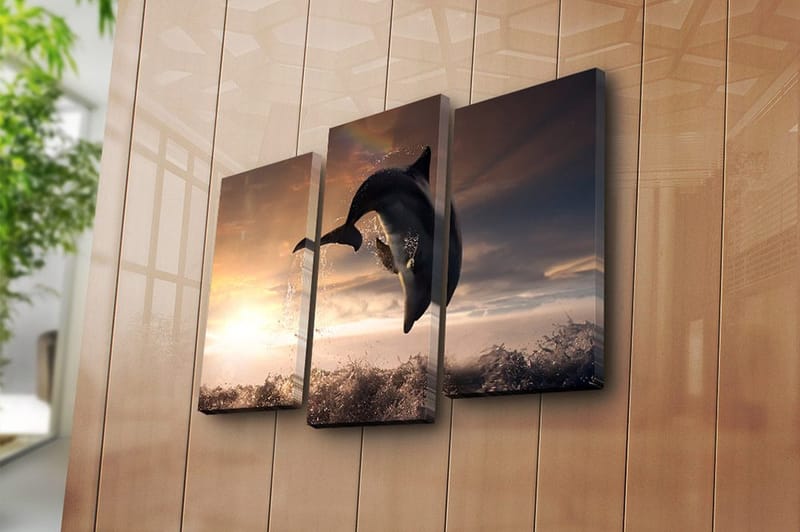 Canvastavla 3-pack Flerfärgad - 20x39 cm - Inredning & dekor - Tavlor & konst - Canvastavla