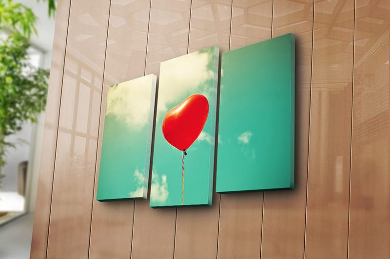 Canvastavla 3-pack Flerfärgad - 20x39 cm - Inredning & dekor - Tavlor & konst - Canvastavla