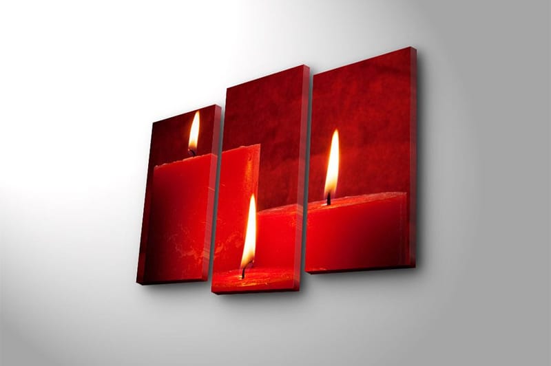 Canvastavla 3-pack Flerfärgad - 20x39 cm - Inredning & dekor - Tavlor & konst - Canvastavla