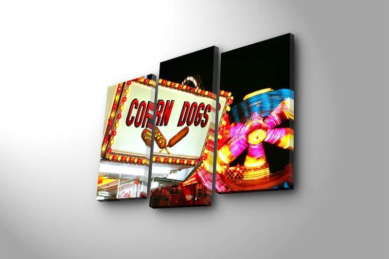 Canvastavla 3-pack Flerfärgad - 20x39 cm - Inredning & dekor - Tavlor & konst - Canvastavla