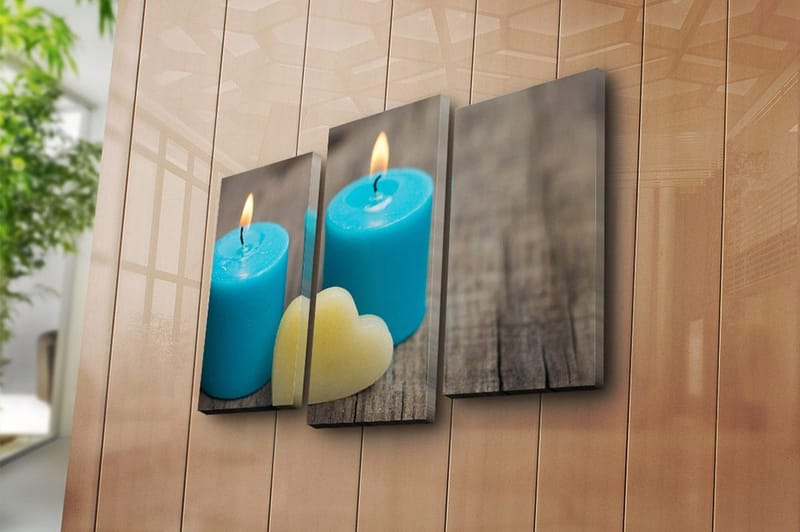 Canvastavla 3-pack Flerfärgad - 20x39 cm - Inredning & dekor - Tavlor & konst - Canvastavla