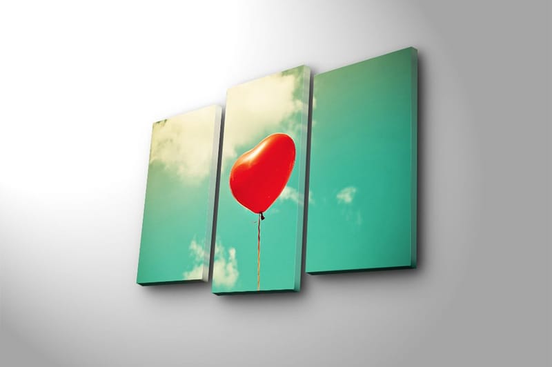 Canvastavla 3-pack Flerfärgad - 20x39 cm - Inredning & dekor - Tavlor & konst - Canvastavla