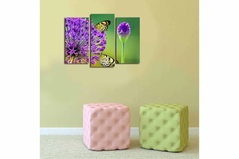 Canvastavla 3-pack Flerfärgad - 20x39 cm - Inredning & dekor - Tavlor & konst - Canvastavla