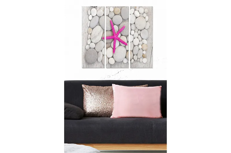 Canvastavla 3-pack Flerfärgad, 20x50 cm