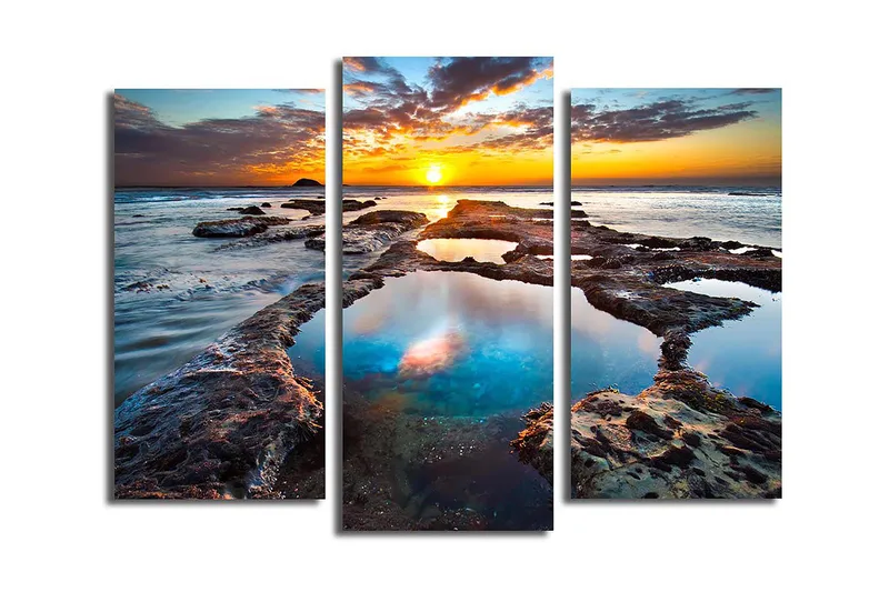 Canvastavla 3-pack Flerfärgad - 20x39 cm - Inredning & dekor - Tavlor & konst - Canvastavla