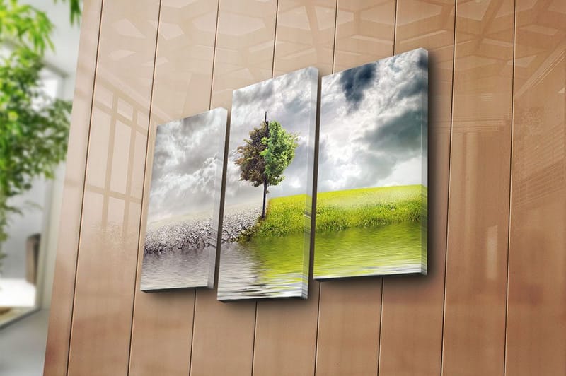 Canvastavla 3-pack Flerfärgad - 20x39 cm - Inredning & dekor - Tavlor & konst - Canvastavla