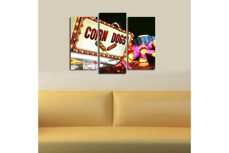 Canvastavla 3-pack Flerfärgad - 20x39 cm - Inredning & dekor - Tavlor & konst - Canvastavla