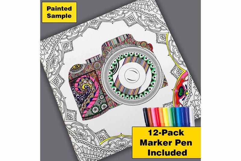 Canvastavla 45x45 cm - Intrikat mandala i vit och grå nyans - Vit / Grå - Inredning & dekor - Tavlor & konst - Canvastavla