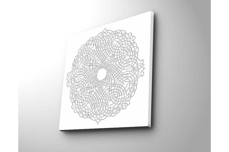 Canvastavla 45x45 cm - Intrikat mandala med linjer och mönster - Svart / Vitt - Inredning & dekor - Tavlor & konst - Canvastavla