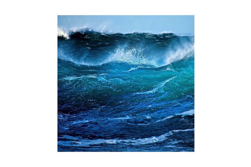 Canvastavla 45x45 cm - Kraftfulla havsvågor i rörelse - Mörkblå / Turkos / Vit - Inredning & dekor - Tavlor & konst - Canvastavla