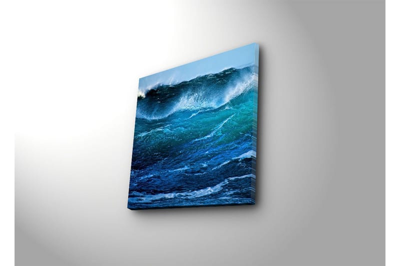 Canvastavla 45x45 cm - Kraftfulla havsvågor i rörelse - Mörkblå / Turkos / Vit - Inredning & dekor - Tavlor & konst - Canvastavla