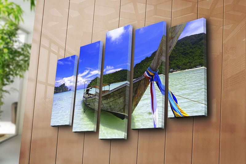 Canvastavla 5-pack Flerfärgad - 19x60 cm - Inredning & dekor - Tavlor & konst - Canvastavla