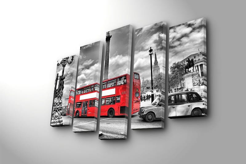 Canvastavla 5-pack Flerfärgad - 19x60 cm - Inredning & dekor - Tavlor & konst - Canvastavla