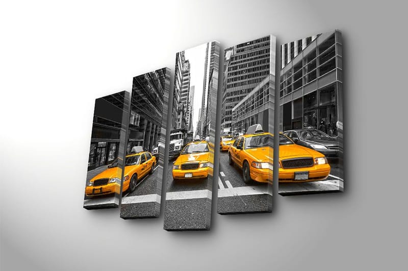 Canvastavla 5-pack Flerfärgad - 19x60 cm - Inredning & dekor - Tavlor & konst - Canvastavla