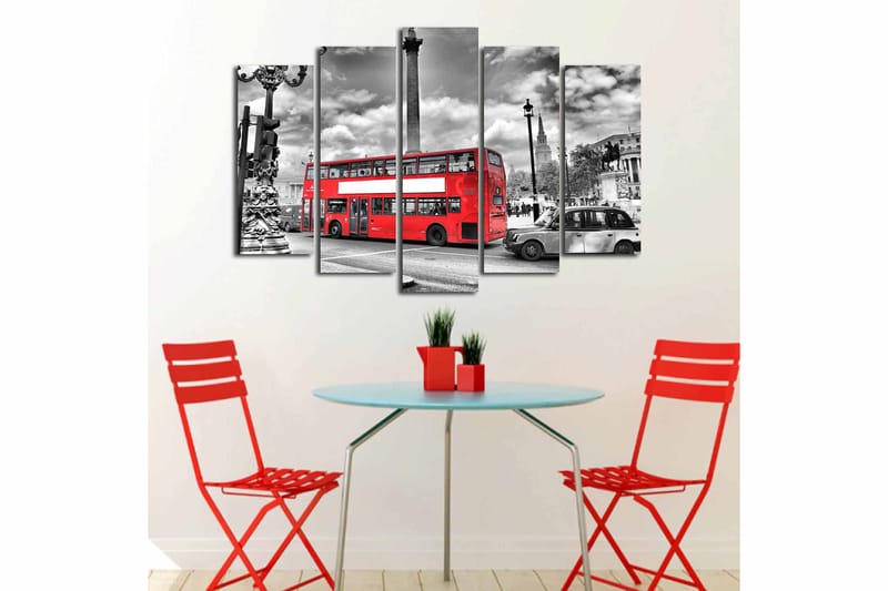 Canvastavla 5-pack Flerfärgad - 19x60 cm - Inredning & dekor - Tavlor & konst - Canvastavla