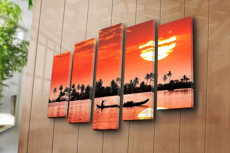 Canvastavla 5-pack Flerfärgad - 19x60 cm - Inredning & dekor - Tavlor & konst - Canvastavla