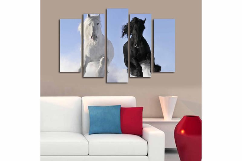 CANVASTAVLA 5-pack Flerfärgad 19x60 cm - Inredning & dekor - Tavlor & konst - Canvastavla