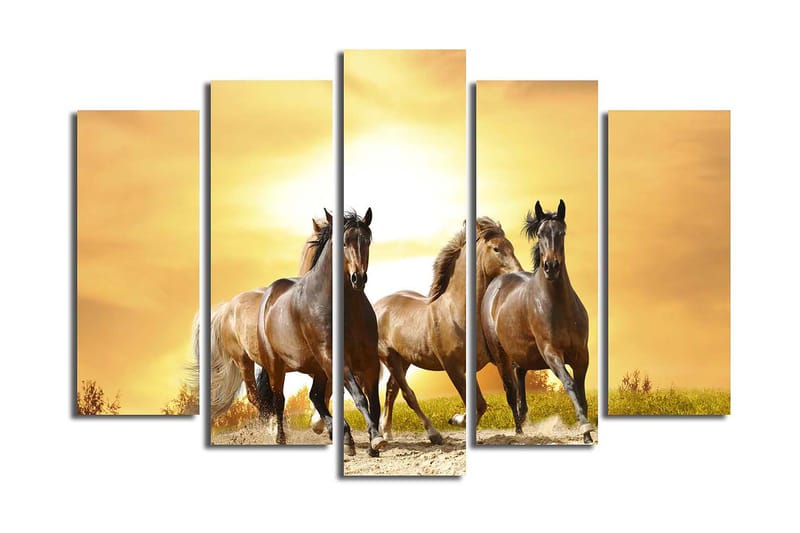 CANVASTAVLA 5-pack Flerfärgad 19x60 cm - Inredning & dekor - Tavlor & konst - Canvastavla