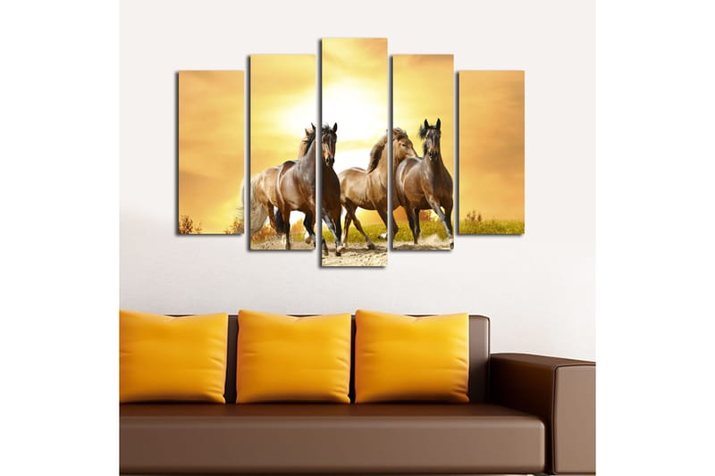 CANVASTAVLA 5-pack Flerfärgad 19x60 cm - Inredning & dekor - Tavlor & konst - Canvastavla