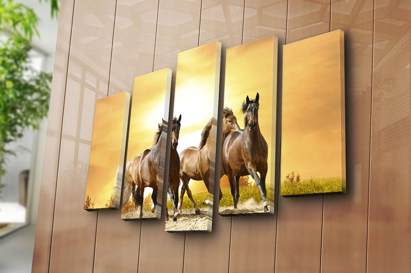 CANVASTAVLA 5-pack Flerfärgad 19x60 cm - Inredning & dekor - Tavlor & konst - Canvastavla