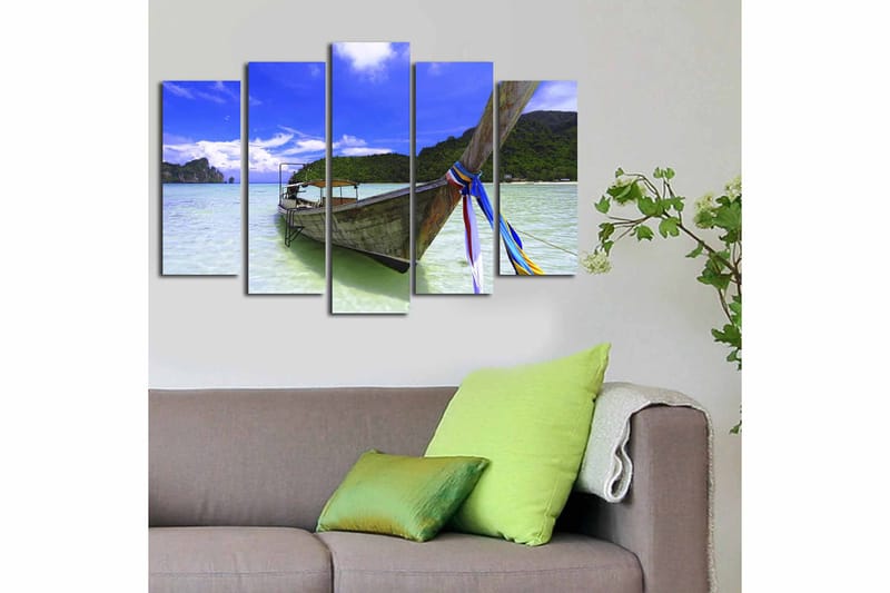 CANVASTAVLA 5-pack Flerfärgad 19x60 cm - Inredning & dekor - Tavlor & konst - Canvastavla