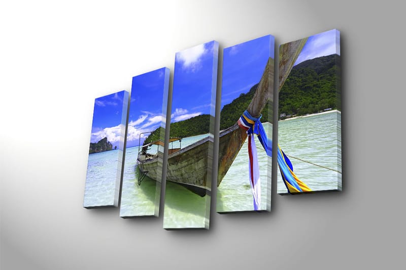 CANVASTAVLA 5-pack Flerfärgad 19x60 cm - Inredning & dekor - Tavlor & konst - Canvastavla
