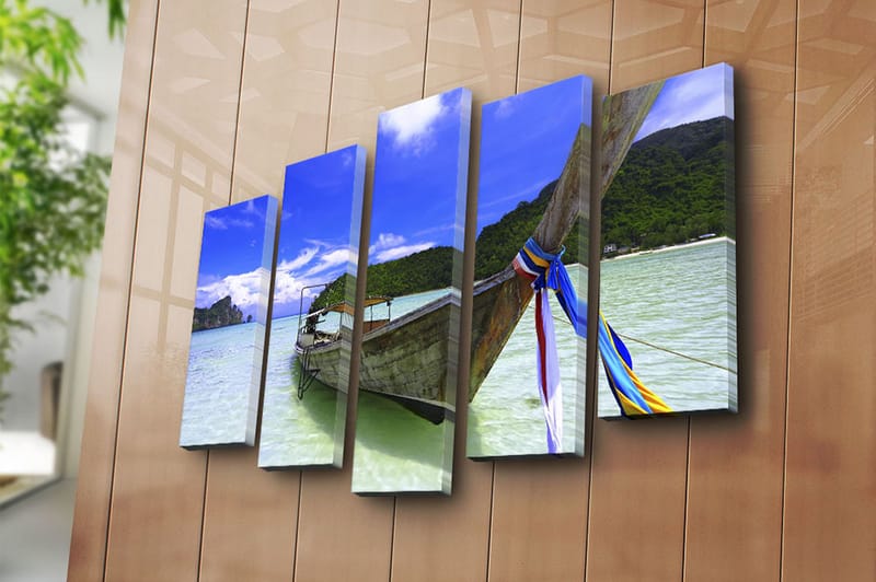 CANVASTAVLA 5-pack Flerfärgad 19x60 cm - Inredning & dekor - Tavlor & konst - Canvastavla