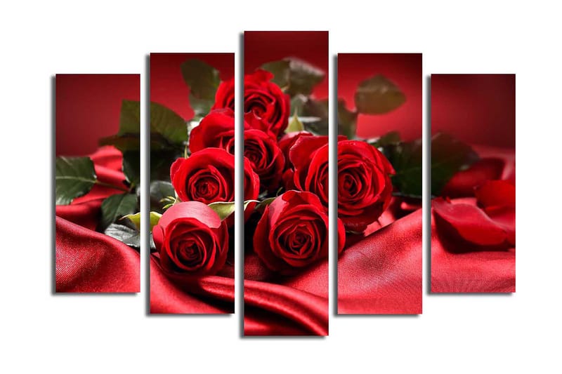 CANVASTAVLA 5-pack Flerfärgad 19x60 cm - Inredning & dekor - Tavlor & konst - Canvastavla
