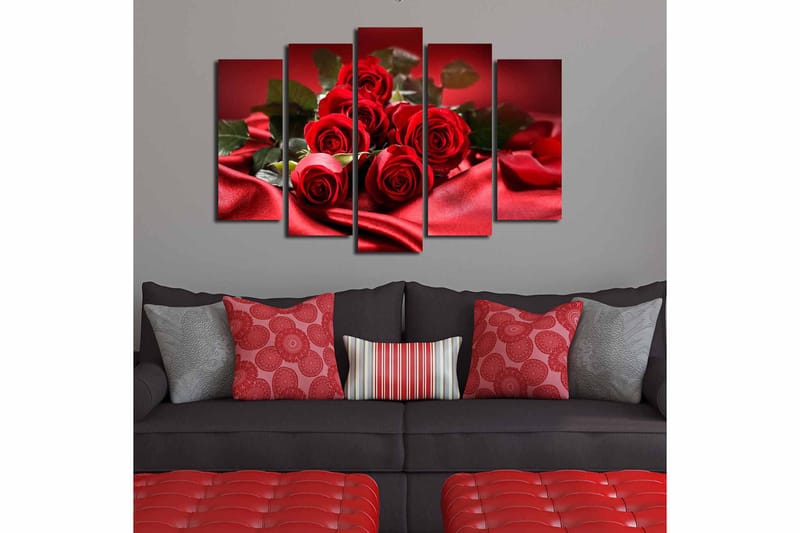 CANVASTAVLA 5-pack Flerfärgad 19x60 cm - Inredning & dekor - Tavlor & konst - Canvastavla