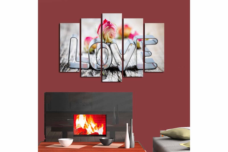 CANVASTAVLA 5-pack Flerfärgad 19x60 cm - Inredning & dekor - Tavlor & konst - Canvastavla