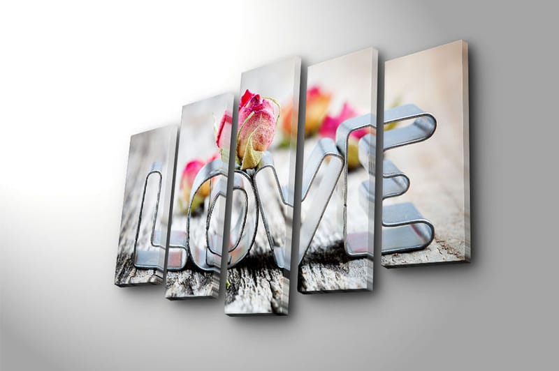 CANVASTAVLA 5-pack Flerfärgad 19x60 cm - Inredning & dekor - Tavlor & konst - Canvastavla