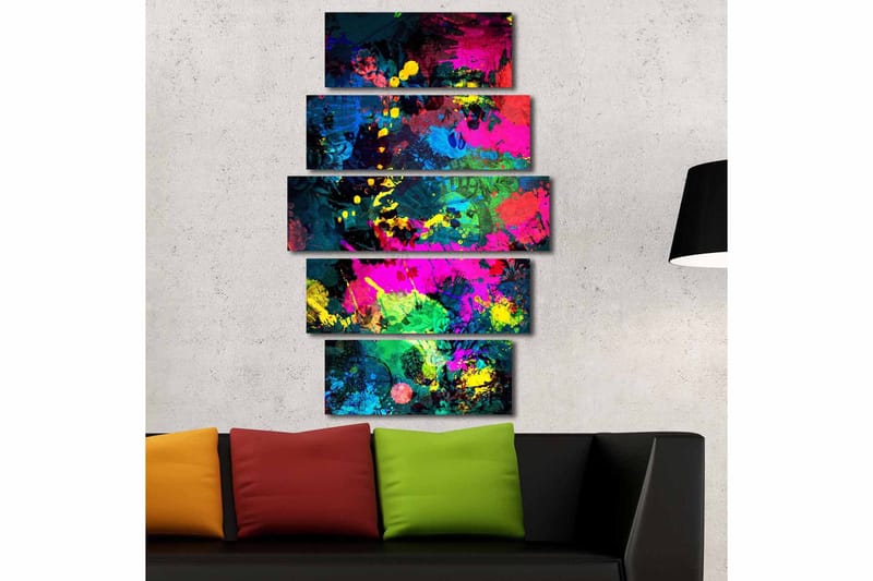 CANVASTAVLA 5-pack Flerfärgad 19x60 cm - Inredning & dekor - Tavlor & konst - Canvastavla
