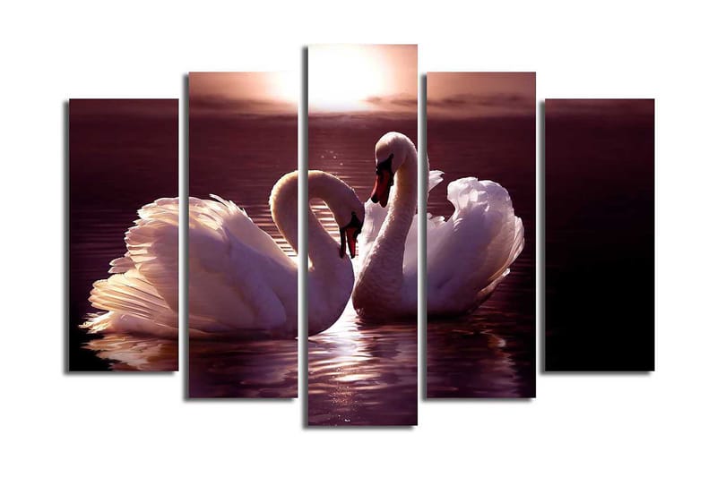 CANVASTAVLA 5-pack Flerfärgad 19x60 cm - Canvastavla