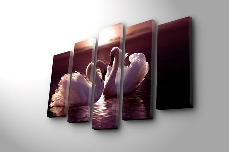 CANVASTAVLA 5-pack Flerfärgad 19x60 cm - Inredning & dekor - Tavlor & konst - Canvastavla
