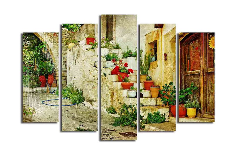 CANVASTAVLA 5-pack Flerfärgad 19x60 cm - Canvastavla