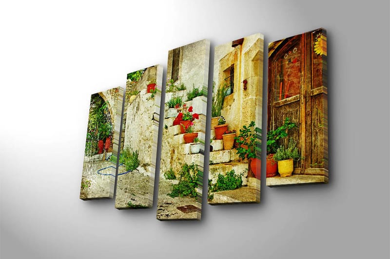 CANVASTAVLA 5-pack Flerfärgad 19x60 cm - Inredning & dekor - Tavlor & konst - Canvastavla